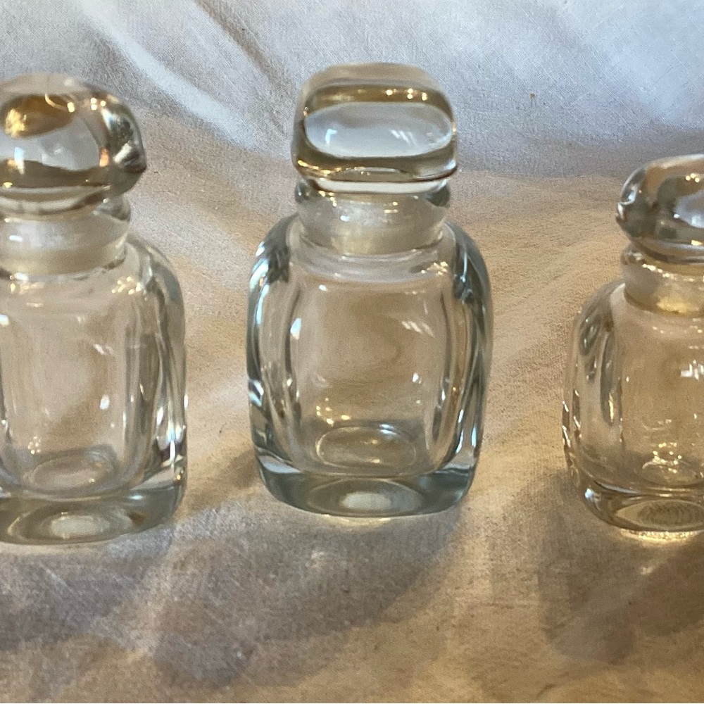 Givenchy perfume crystal bottles (3)  Clear in different sizes